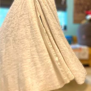 Vtg Handmade White Faux Fur & Satin Cozy Wedding Cape Narnia Ice Queen Halloween